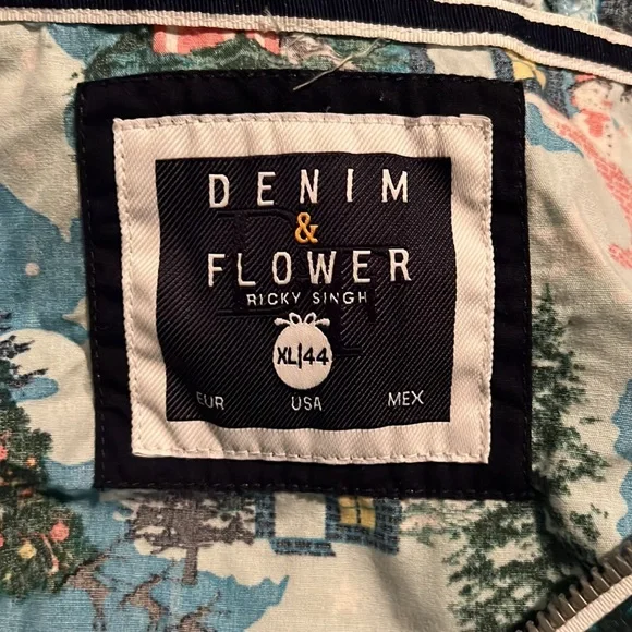 Denim & Flower Ricky Singh Men's Christmas jacket size Extra Large XL/44 - Picture 10 of 12